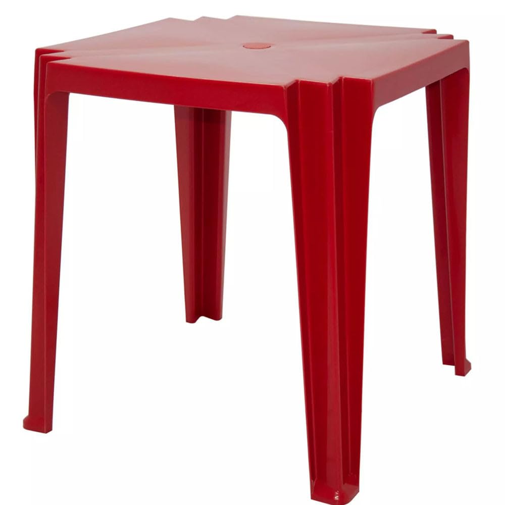 MESA PLASTICA REFORÇADA VERMELHA