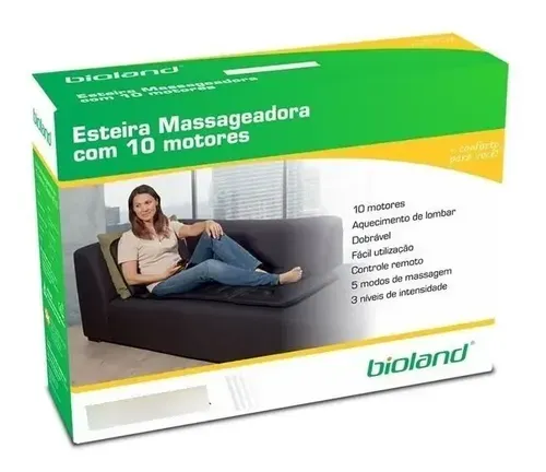 ESTEIRA MASSAGEADORA BIOLAND ME100 – 10 MOTORES COM AQUECIMENTO LOMBAR