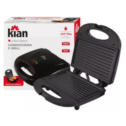 SANDUICHEIRA E GRILL 2 EM 1 KIAN SDB-101 – 750W – 220V