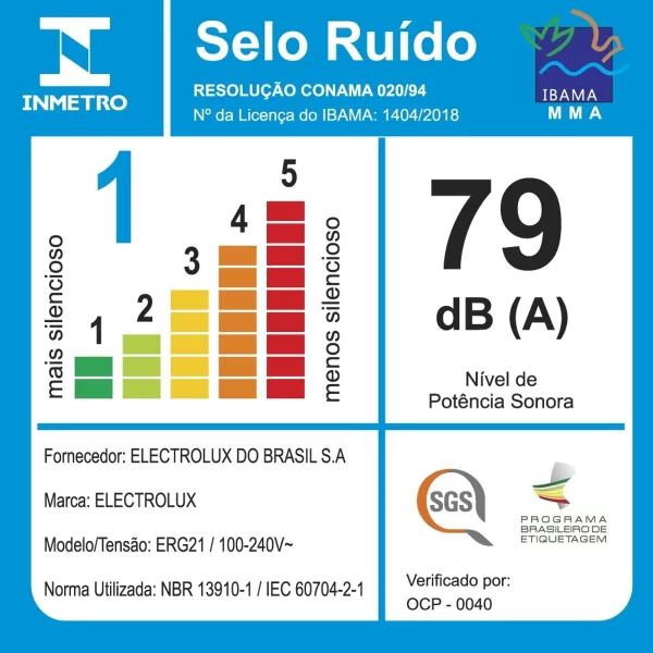 Aspirador de Pó Vertical Sem Fio Electrolux Ergorapido 2 em 1 Cyclone até 21 min Branco (ERG21) - Bivolt - Image 10