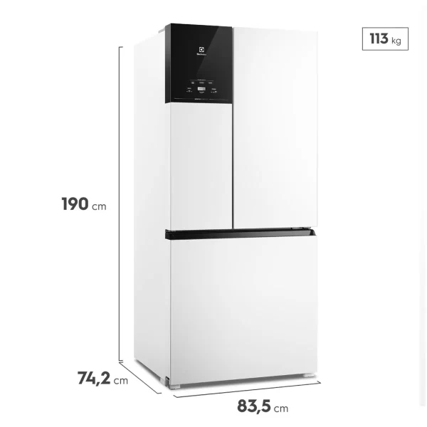 Geladeira Electrolux Frost Free Inverter 590L AutoSense 3 Portas Cor Branca (IM8) 127V - Image 2