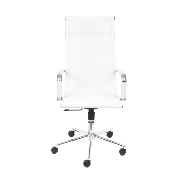 Cadeira De Escritório Presidente Giratória Com Relax Eames Star Branca - Image 4