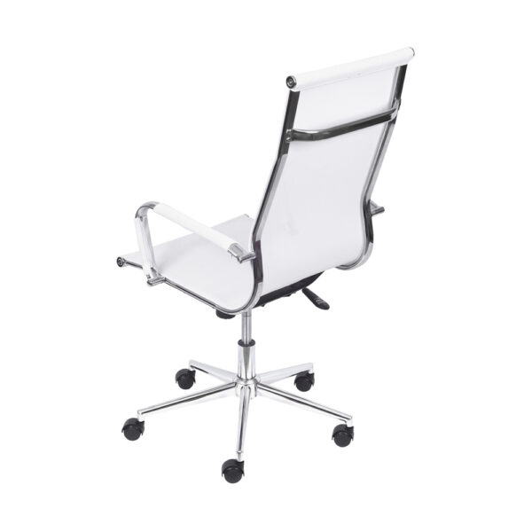 Cadeira De Escritório Presidente Giratória Com Relax Eames Star Branca - Image 3