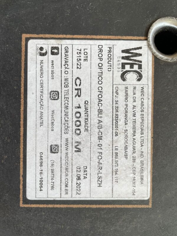 Cabo de Fibra Óptica - Drop com 1.000 metros - Imagem 3
