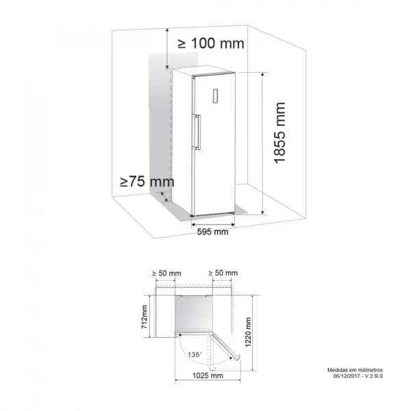 Refrigerador Elettromec Duo 360 litros Inox Titanium - Image 5