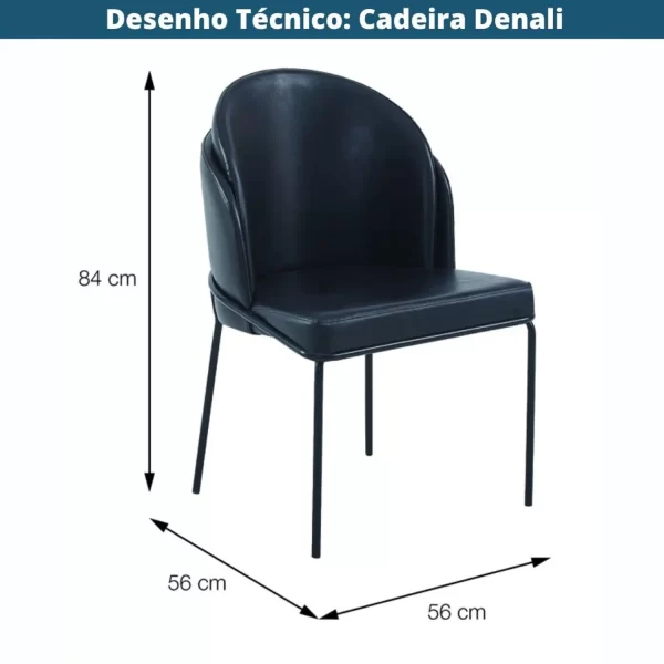 Cadeira Denali Revestimento em Poliuretano (PU) Caramelo Base Aço Pintado - Or Design - Image 4