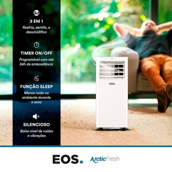 Ar Condicionado Portátil EOS EAP10F 10000BTU Frio Ultra Slim - 220V - Image 6