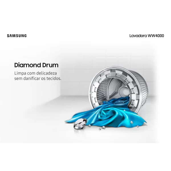 Samsung Lavadora de Roupas WW4000 Digital Inverter 11kg Inox 220V - Image 4