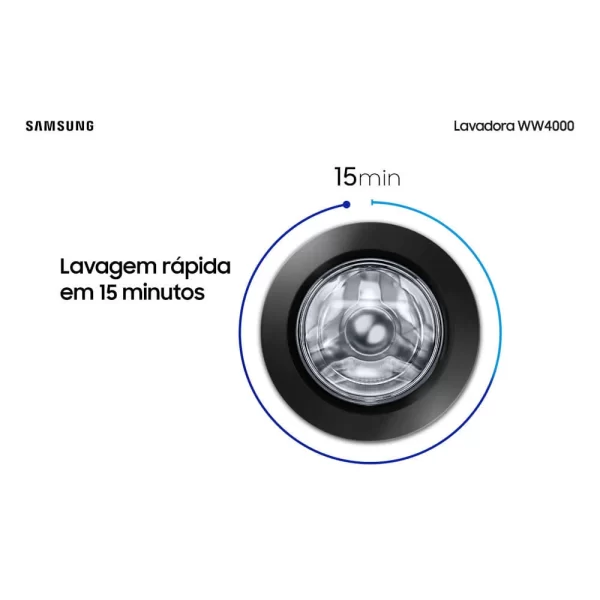 Samsung Lavadora de Roupas WW4000 Digital Inverter 11kg Inox 220V - Image 8