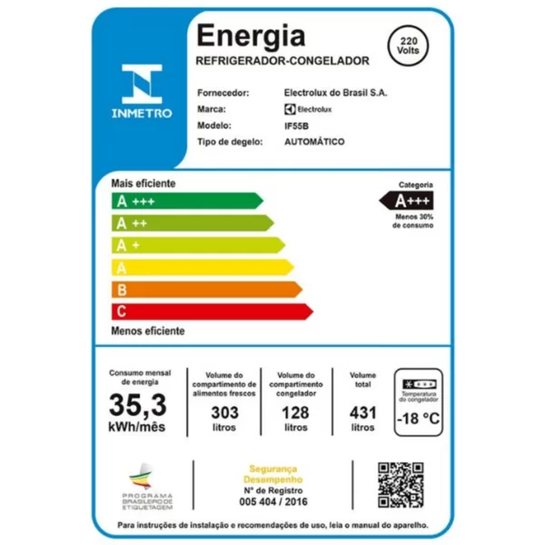 Geladeira Electrolux Frost Free Inverter 431L AutoSense Duplex Cor Black Inox Look (IF55B) - 127V - Imagem 12