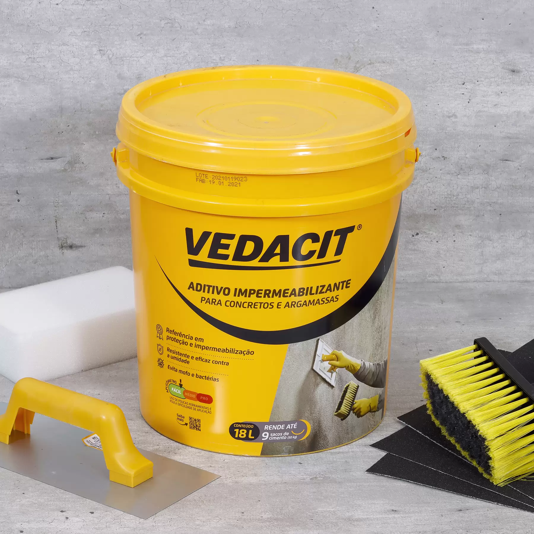 Aditivo Impermeabilizante Concreto e Argamassa 18L Vedacit - Imagem 3
