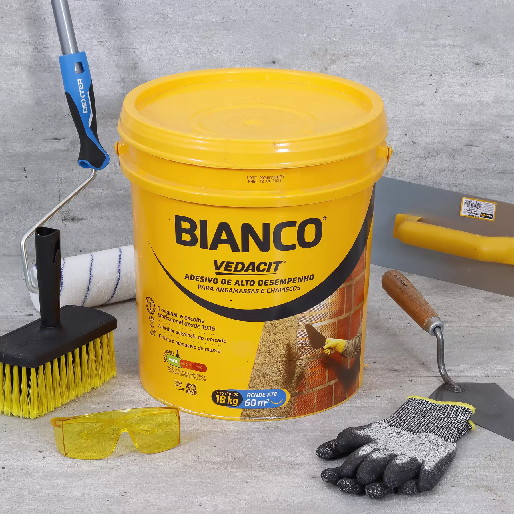 Aditivo para Chapisco Bianco 18kg Branco Vedacit - Imagem 3