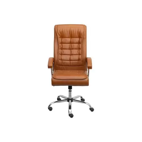 Cadeira Boxbit Office Oslo Rodízio Caramelo com Molas Revestida em P.U. Base Rodízio