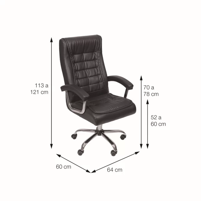 Cadeira Boxbit Office Oslo Rodízio Caramelo com Molas Revestida em P.U. Base Rodízio - Imagem 4